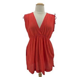 Lauren Ralph Lauren Womens XL Farrah Cover Up Dress Swim Crushed Coral V-neck